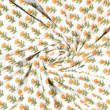 BLOCKS OF INDIA Polycotton Double Dohar /Blanket for Summer (YELLOW FLOWER DULL COTTON)