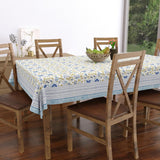 Pure Cotton Table Cloth Rajasthani Hand Block Printed (Blue jaal)