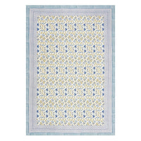 Pure Cotton Table Cloth Rajasthani Hand Block Printed (Blue jaal)