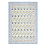 Pure Cotton Table Cloth Rajasthani Hand Block Printed (Blue jaal)