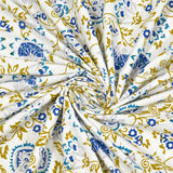 Pure Cotton Table Cloth Rajasthani Hand Block Printed (Blue jaal)