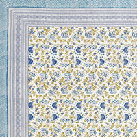 Pure Cotton Table Cloth Rajasthani Hand Block Printed (Blue jaal)