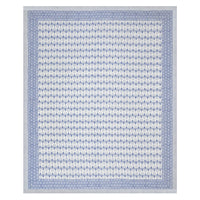 BLOCKS OF INDIA Hand Block Print Cotton King Size Bedsheet (Blue Leaf)