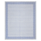 BLOCKS OF INDIA Hand Block Print Cotton King Size Bedsheet (Blue Leaf)