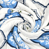 BLOCKS OF INDIA Hand Block Printed Cotton King Size Quilt (Blue Mughal)