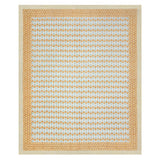 BLOCKS OF INDIA Hand Block Print Cotton King Size Bedsheet (Brown Leaf)