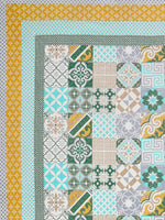 King Size Pure Cotton Hand Block Print Bedsheet (Green chokdi)