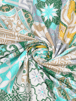 King Size Pure Cotton Hand Block Print Bedsheet (Green chokdi)