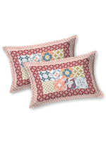 King Size Pure Cotton Hand Block Print Bedsheet (Red Chokdi)