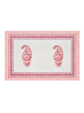 King Size Pure Cotton Hand Block Print Bedsheet (Pink Floral)