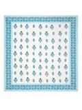 King Size Pure Cotton Hand Block Print Bedsheet (Blue Kairi)