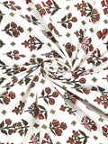 Hand Block Print Cotton King Size Bedsheet (Peach Buti)