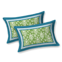 BLOCKS OF INDIA Hand Block Printed 300 TC Cotton Super King Size Bedsheet(106 x 106)