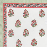 BLOCKS OF INDIA Hand Block Printed Cotton Super King Size Bedsheet(245 X 270 CM) (Color 14)