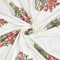 BLOCKS OF INDIA Hand Block Printed Cotton Super King Size Bedsheet(245 X 270 CM) (Color 14)
