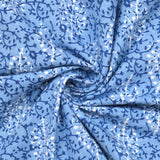 BLOCKS OF INDIA Hand Block Print Cotton King Size Bedsheet Blue Gad Buti