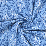 BLOCKS OF INDIA Hand Block Print 300 TC Cotton King Size Bedsheet Blue Gad Buti