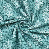 BLOCKS OF INDIA Hand Block Print Cotton King Size Bedsheet Green gad buti