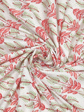 BLOCKS OF INDIA Hand Block Print Cotton King Size Bedsheet (Maroon Leaf)