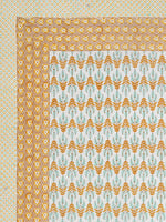 BLOCKS OF INDIA Hand Block Print Cotton King Size Bedsheet (Brown Leaf)