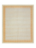 BLOCKS OF INDIA Hand Block Print Cotton King Size Bedsheet (Brown Leaf)