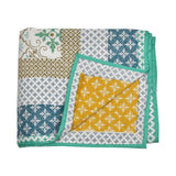 BLOCKS OF INDIA Hand Block Printed 100% Cotton Dohar King Size Reversible (Blue Chokdi)