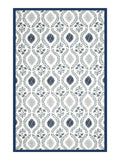 Cotton Single Size Quilt/ Rajai Hand Block Print for Light Winters (150x225 cm) (Royal Blue Motif)