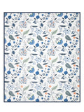 Cotton Dohar / Blanket King Bed Size Hand Block Printed (Blue Anar Jaal)