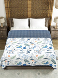 Cotton Dohar / Blanket King Bed Size Hand Block Printed (Blue Anar Jaal)
