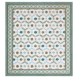 BLOCKS OF INDIA Hand Block Print Cotton King Size Bedsheet (90 X 108 INCH) (Green Ikat)