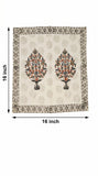 Hand Block Print Cotton Table Napkin (Brown Buta)