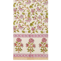 BLOCKS OF INDIA Hand Block Printed Cotton Table Runner for Center/Dining Table (33 x 180 cm) (Pink Rose)