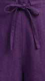 Women Solid Kurta With Trouser (Purple)