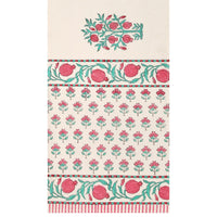 BLOCKS OF INDIA Hand Block Printed Cotton Table Runner for Center/Dining Table (33 x 180 cm) (Red Anar)