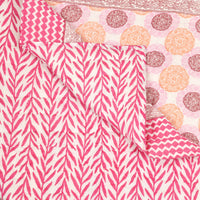 Cotton Single Size Quilt Hand Block Print for Light Winters (150x225 cm)