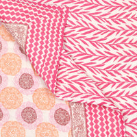 Cotton Single Size Quilt Hand Block Print for Light Winters (150x225 cm)