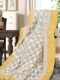 Cotton Single Size Quilt Hand Block Print for Light Winters (150x225 cm)