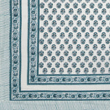 BLOCKS OF INDIA Hand Block Print Cotton King Size Bedsheet (Blue Buti)