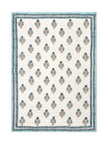 Cotton Medium/Queen Size Quilt Hand Block Print for Light Winters (70 x 100 Inches) (Blue Buta)