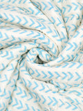 Cotton Medium/Queen Size Quilt Hand Block Print for Light Winters (70 x 100 Inches) (Blue Buta)