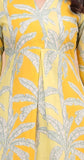 Cotton Hand Block Print A Line Kurta for Women (Yellow Tree)
