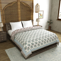 King Size Quilt/Rajai Cotton Hand Block Print  (90 inch X 108 inch) Rajai Razai