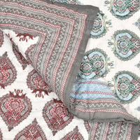 King Size Quilt/Rajai Cotton Hand Block Print  (90 inch X 108 inch) Rajai Razai