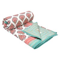 King Size Quilt/Rajai Cotton Hand Block Print  (90 inch X 108 inch) Rajai Razai