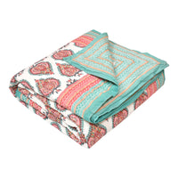 King Size Quilt/Rajai Cotton Hand Block Print  (90 inch X 108 inch) Rajai Razai