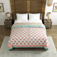 King Size Quilt/Rajai Cotton Hand Block Print  (90 inch X 108 inch) Rajai Razai