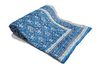 Cotton Single Size Quilt Hand Block Print for Light Winters (60x90 Inches) Rajai Razai
