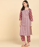 pink kurti set