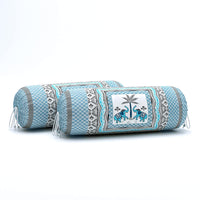BLOCKS OF INDIA Diwan Set Cotton 8 Piece | Deewan Printed Bedsheet Sets for Living Room Hall (Set of 8 Piece, 1-Bed Sheet | 2-Bolster Cover | 5-Cushion Cover (Color 15)