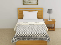 Cotton Single Size Quilt/ Rajai Hand Block Print for Light Winters (60x90 Inches) Rajai Razai